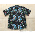 Camicia in cotone stampa Hawaii Nuova Zelanda